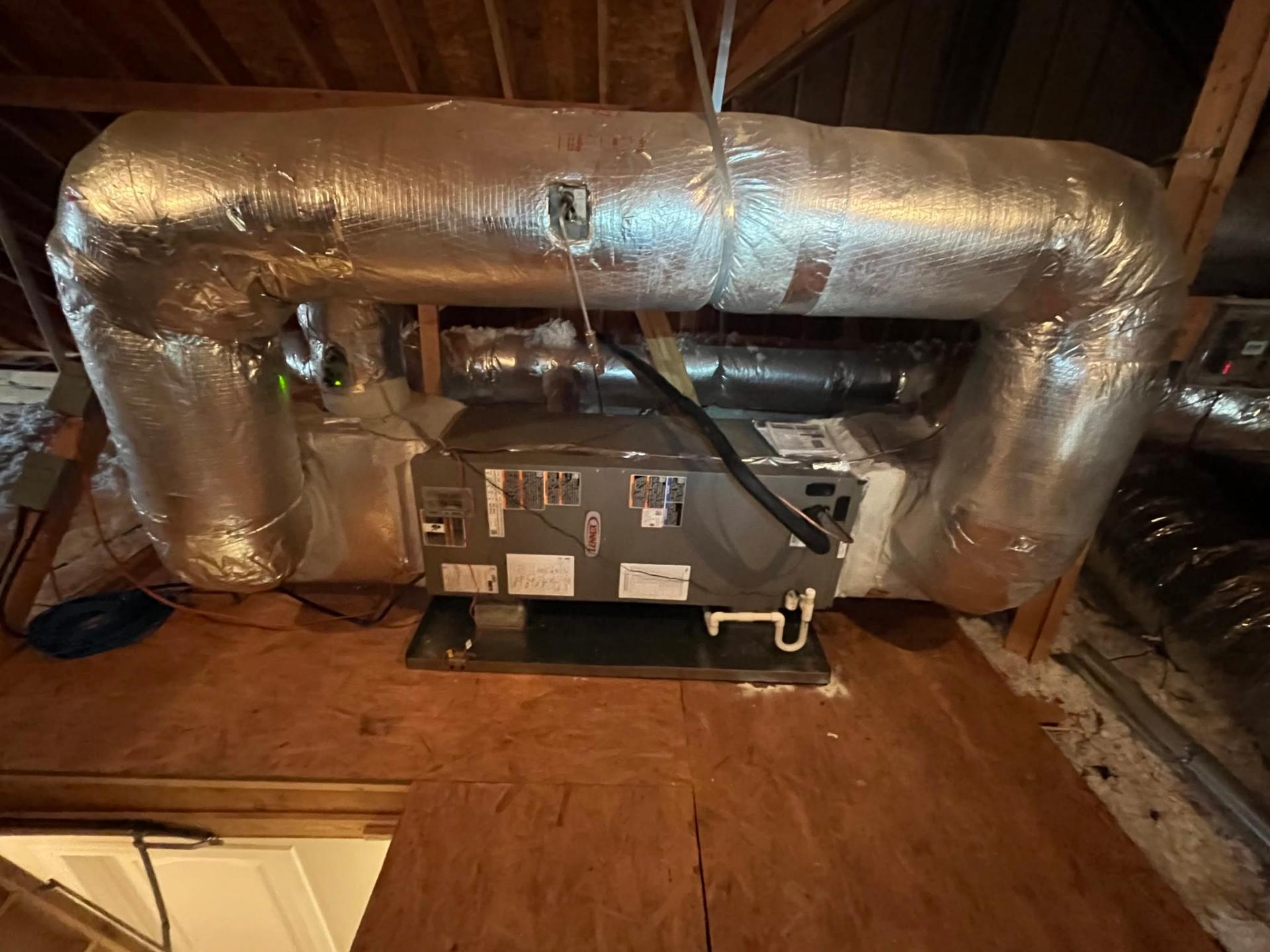 Attic air handler & ductwork